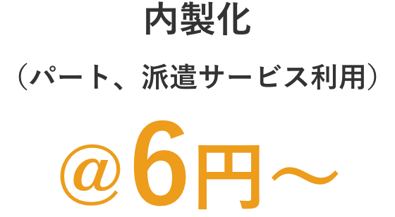 内製化（パート、派遣サービス利用）