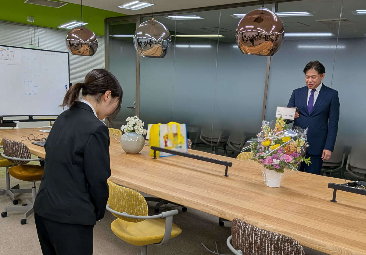 斎藤英次商店の入社式における社長訓示