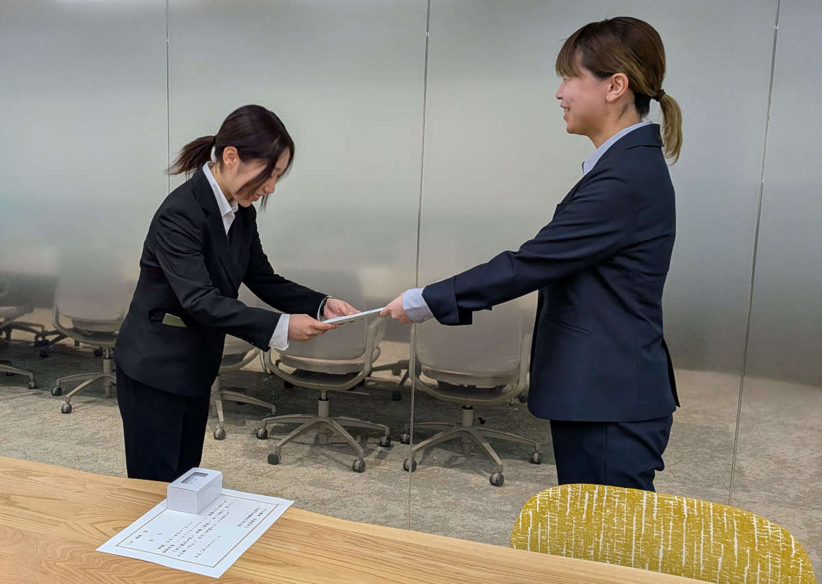 斎藤英次商店の入社式における先輩からの言葉