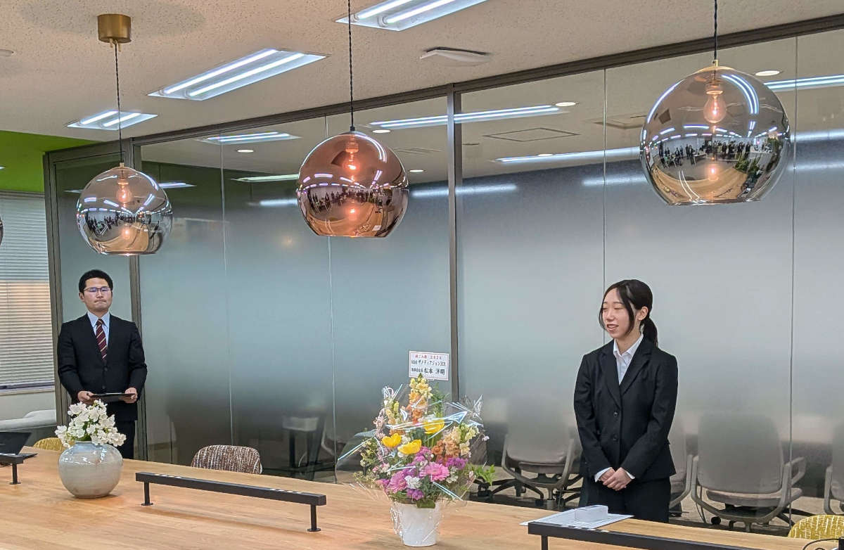 斎藤英次商店の入社式における新入社員からの言葉